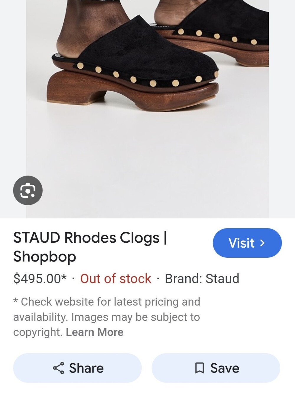 STAUD Chestnut Brown Suede Slip-On Clog - Picture 7 of 7